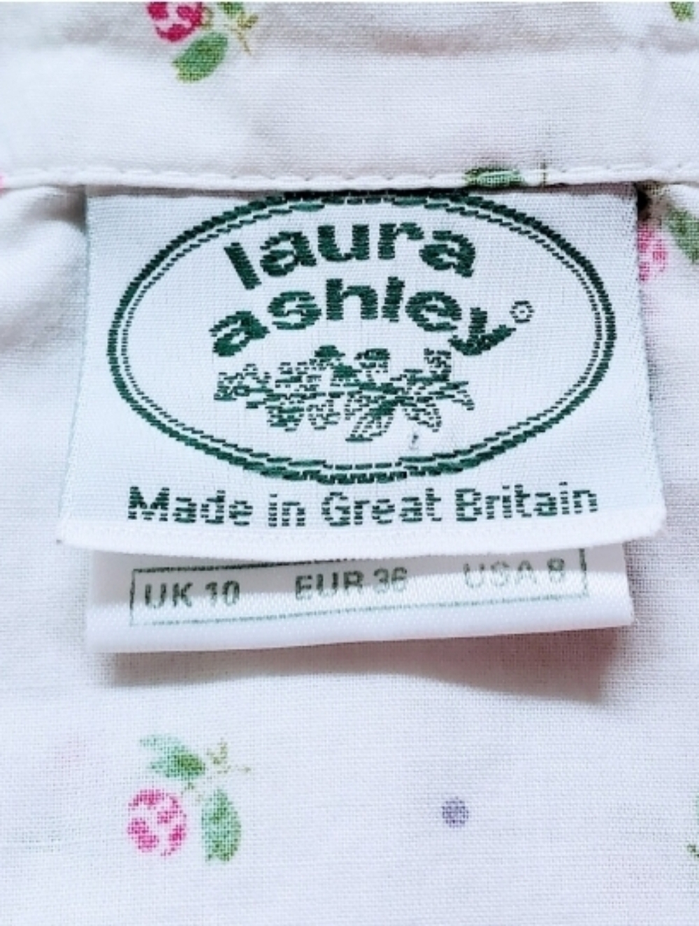 Vintage 80s LAURA ASHLEY Pintuck Blouse - Picture 6 of 7